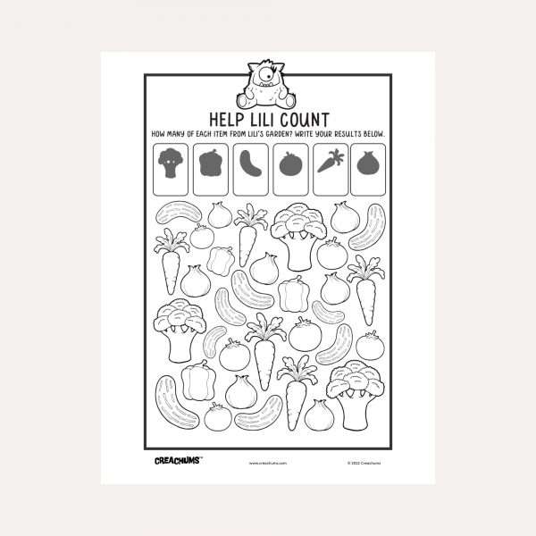 Creachums Lili Counting Activity Page